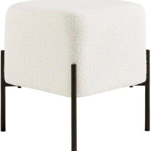 Modern Boucle Ottoman Stool